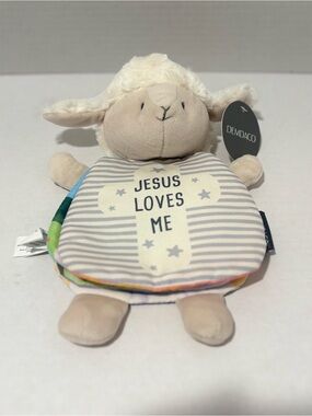 Demdaco Stroller Stories Jesus Loves Me Lamb NWT